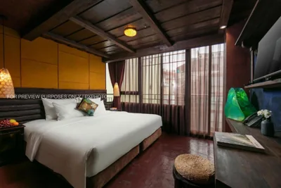 Deluxe-tweepersoonskamer met 1 of 2 bedden — Kecho Legacy Hotel Hanoi & Spa